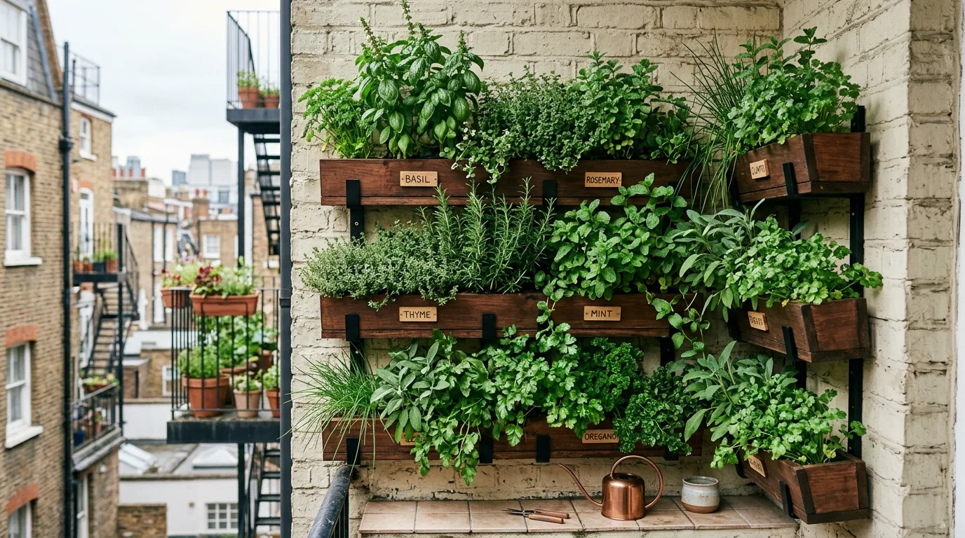 Herb Garden Along a Path